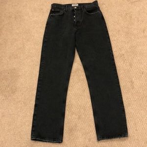 Agolde 90’s Pinch Waist High Rise Straight Blk Tea